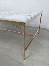 Grande table basse design Paul McCobb modèle 8715 marbre ann