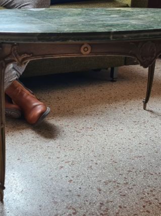 Table basse marbre vert des Alpes