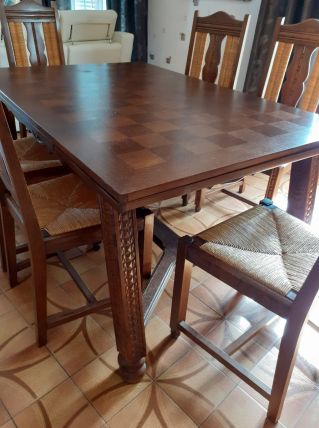 TABLE BASQUE + 6 CHAISES