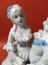 Statuette couple dansant en porcelaine