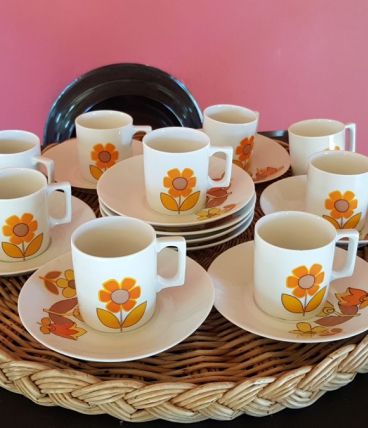 Service à café porcelaine Vintage 