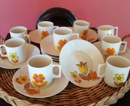 Service à café porcelaine Vintage 