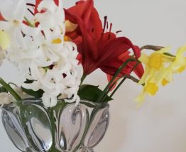 Vase en cristal bulle vintage