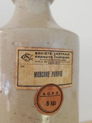 Flacon ancien de mercure 