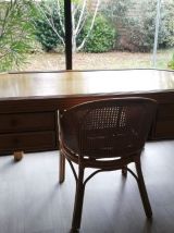 Bureau en rotin vintage Jacques Pergay
