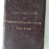 Carnet 1896 pour circuler en vélo à Paris