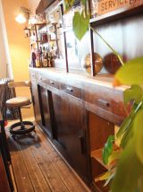 Comptoir bar art déco palissandre meuble de métier 1940