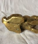 statuette lapin en laiton vintage