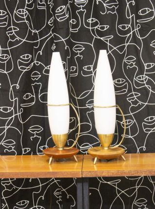 Lampe Tripode Vintage en Teck et Laiton édition Philips, 196