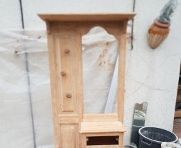 Meuble porte manteau chêne massif aerogommé 