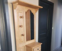 Meuble porte manteau chêne massif aerogommé 