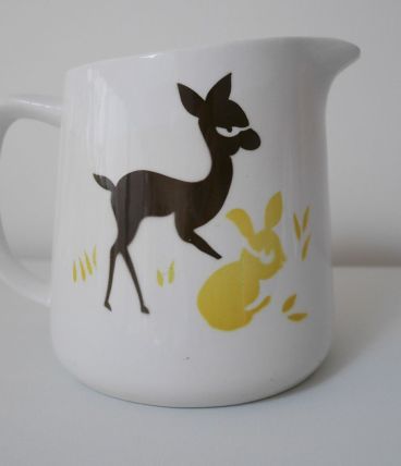 Pichet motifs animaux vintage