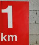 Grande plaque émaillée « ELF » 1 KM