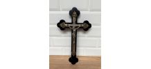 Crucifix bois et métal