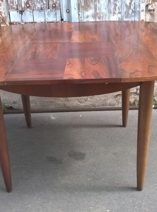 table a rallonge en palissandre scandinave