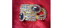 Broche en strass années 80
