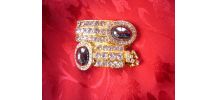 Broche en strass années 80