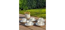 Tasses café et sous-tasses porcelaine fine de Baviere