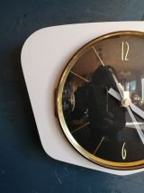 Horloge vintage, pendule murale "Mauthe Blanche et Noire"