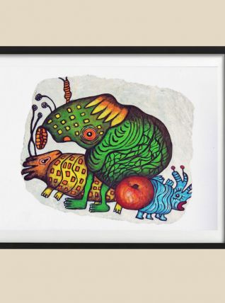 Art singulier, figuration libre. Affiche poster.