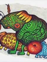 Art singulier, figuration libre. Affiche poster.