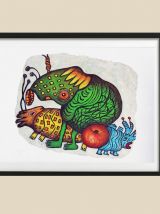 Art singulier, figuration libre. Affiche poster.