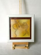 Peinture murale pièce unique, art abstrait, technique mixte 