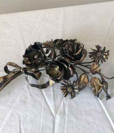 Bouquet de fleurs en laiton