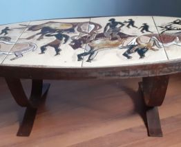 Table basse en céramique ovale