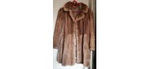 Manteau 3/4 en vison beige