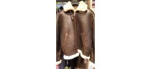 Blouson d'aviateur cuir et mouton