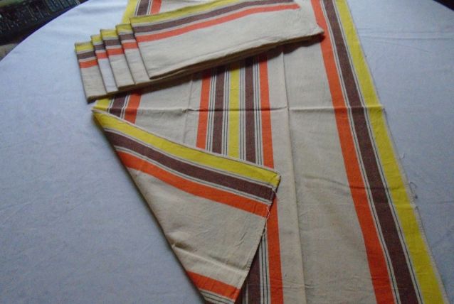6 torchons coton métis