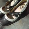 Chaussures à talons cuir esprit vintage