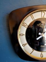 Horloge vintage, pendule murale "Lutetia Noire"