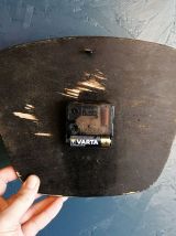 Horloge vintage, pendule murale "Lutetia Noire"