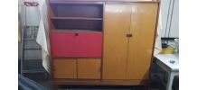 Beau meuble bureau/ bibliothèque/armoire bicolore années 50 