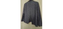 Veste en maille Bleu Chiné Damart, col Tai, taille 50
