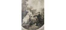 Gravure, La leçon de musique Par J-B HILAIR 