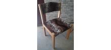 5 chaises BAUMANN  1970s  velours  panthere tres kitch    et