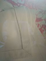 Nappe blanche faite main, ourlet cousu main, brodé main