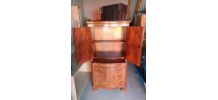 Meuble bar année 1960 travail d’ébéniste, bois massif placag