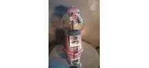 distributeur chewing gum vintage 70s, rose et moucheti or , 