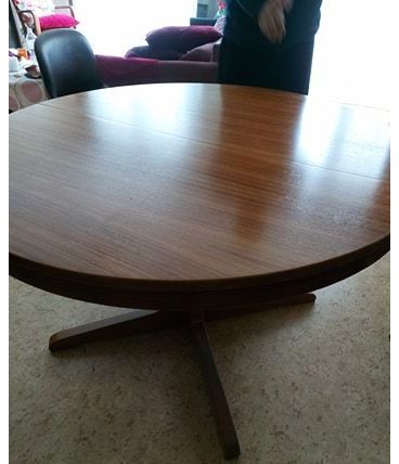 Table scandinave extensible années 60