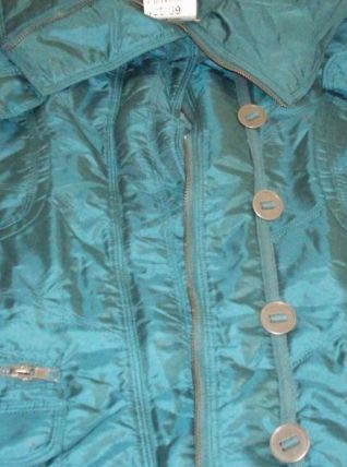 Manteau J.RiU - style anorak long-vert foncé avec reflet-Tai