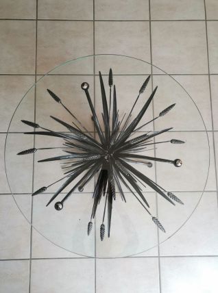 Table basse en verre (de style Coco Chanel)