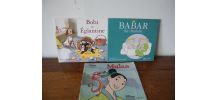3 livres Babar, Bobi et Eglantine, Mulan Hachette Jeunesse