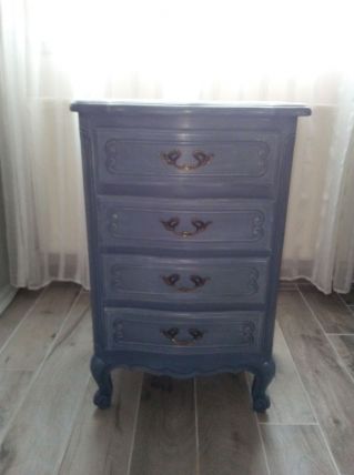 Chiffonnier ancien en bois 4 tiroirs