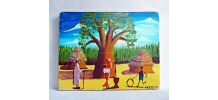 Peinture sur toile de l'artiste Sénégalais Maxseck. Vintage.
