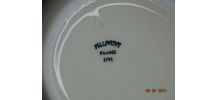 Théière Pillivuyt n°4 ronde bicolore porcelaine vintage