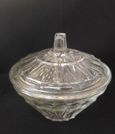 Sucrier en verre vintage